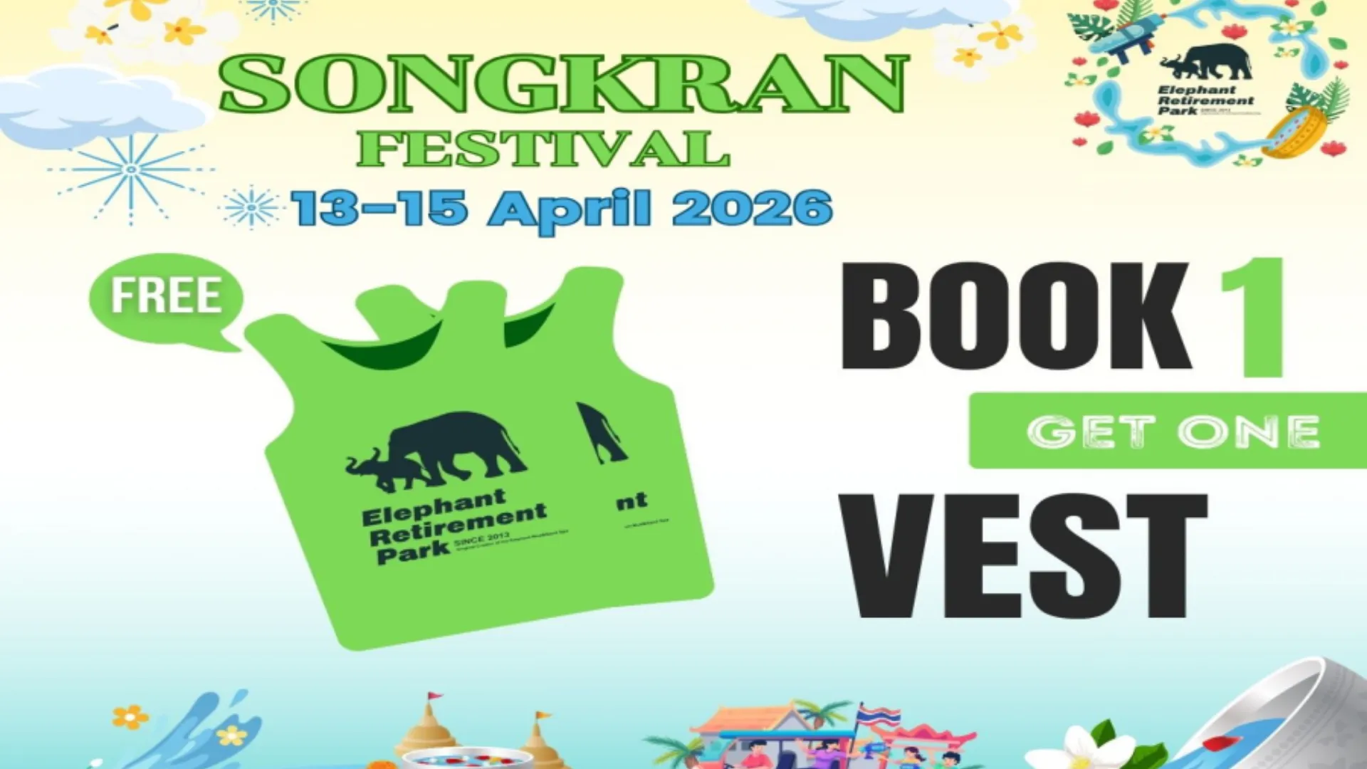 Songkran Celebration at Elephant Retirement Park